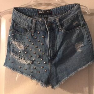 High rise BDG shorts with metal details